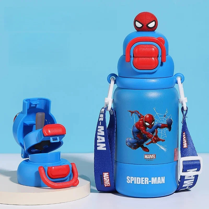 Termo Disney 500ml | Botella Térmica Acero Inoxidable con Tapa Pop-up y Cuerda | Lotso, Mickey, Elsa