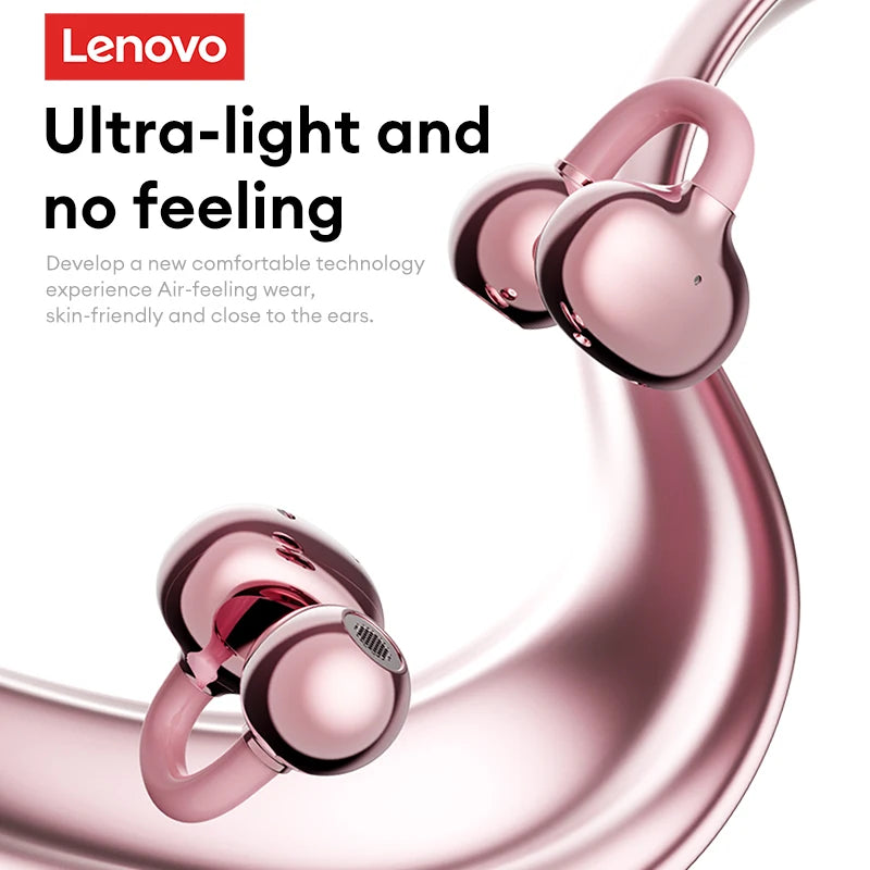 Audífonos Inalámbricos Lenovo LE302 – Bluetooth 6.0, Clip de Oreja, HiFi, 25H Batería