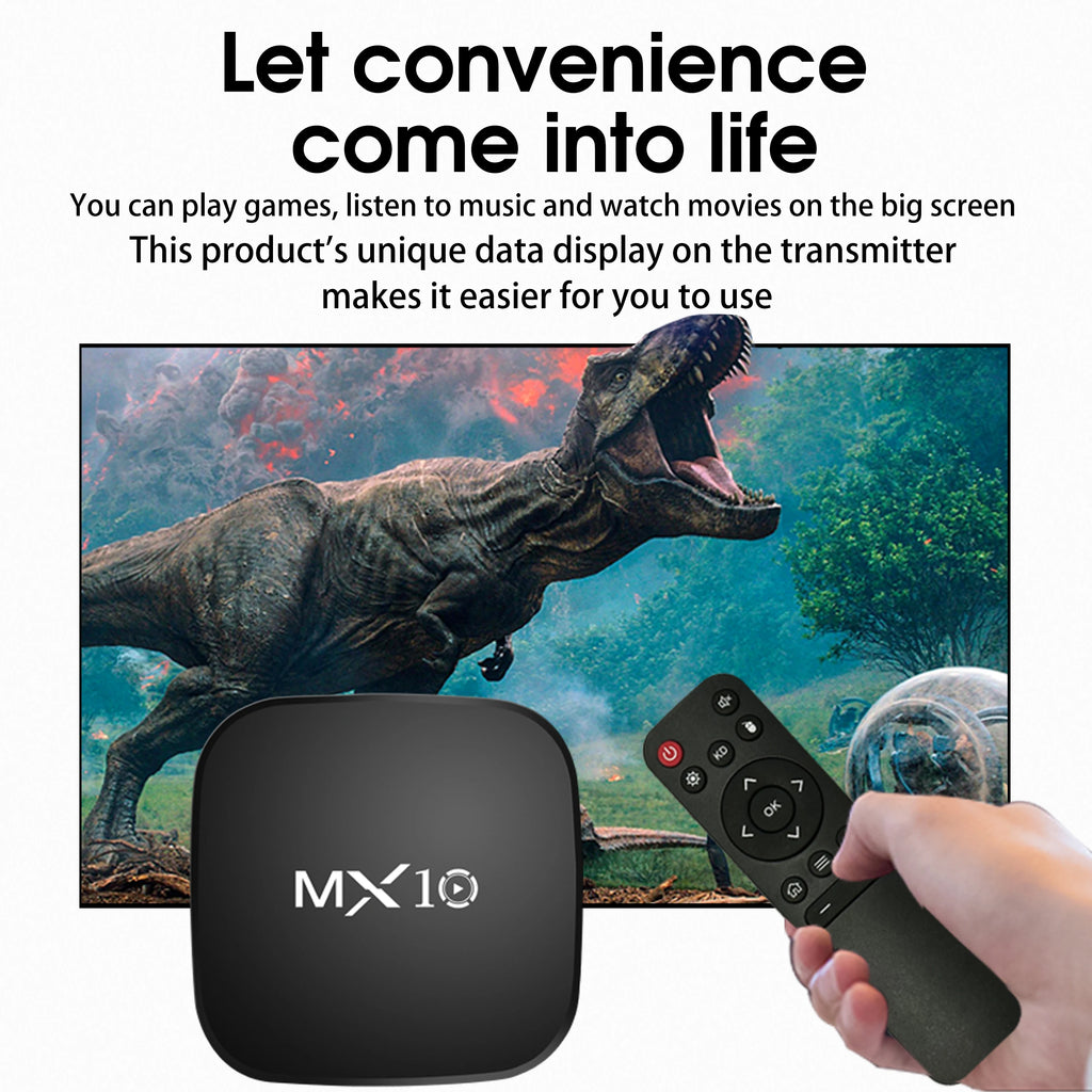 TV Box Android 4K – 4GB RAM, 64GB, WiFi, HDMI, Netflix, YouTube