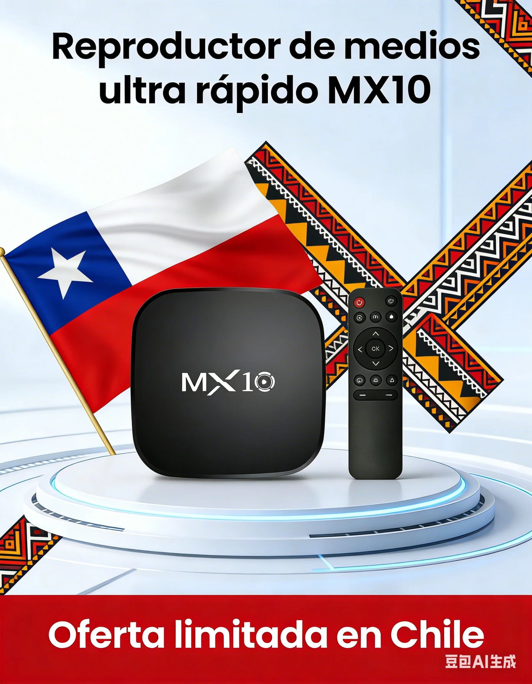 TV Box Android 4K – 4GB RAM, 64GB, WiFi, HDMI, Netflix, YouTube