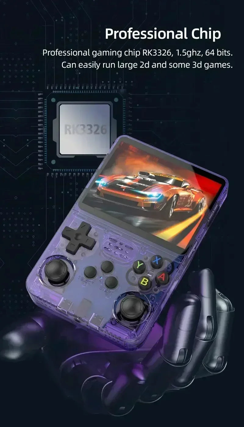 Consola Retro Portátil R36S – Pantalla IPS 3.5", 64GB/128GB/256GB, +15.000 Juegos