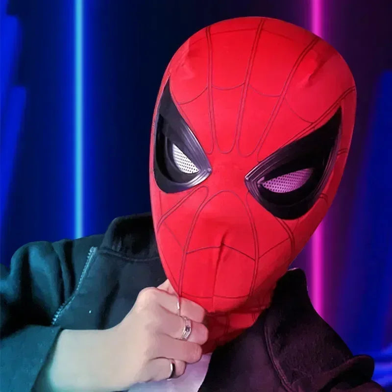 Máscara Cosplay Spiderman con Ojos Móviles – Talla Real, Ideal para Halloween