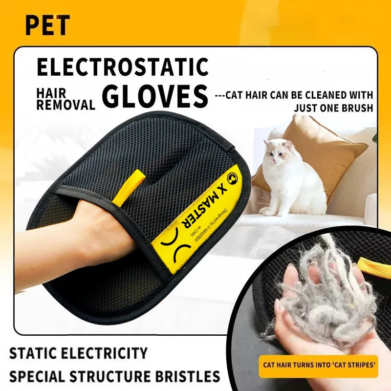 Guantes Quitapelo para Perros y Gatos – Cepillo 2 en 1 Reutilizable