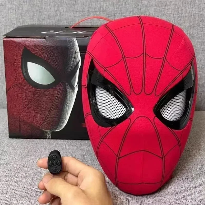 Máscara Cosplay Spiderman con Ojos Móviles – Talla Real, Ideal para Halloween