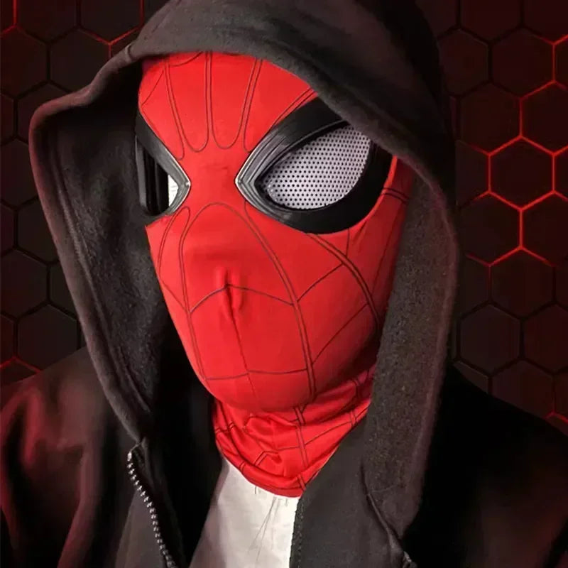 Máscara Cosplay Spiderman con Ojos Móviles – Talla Real, Ideal para Halloween