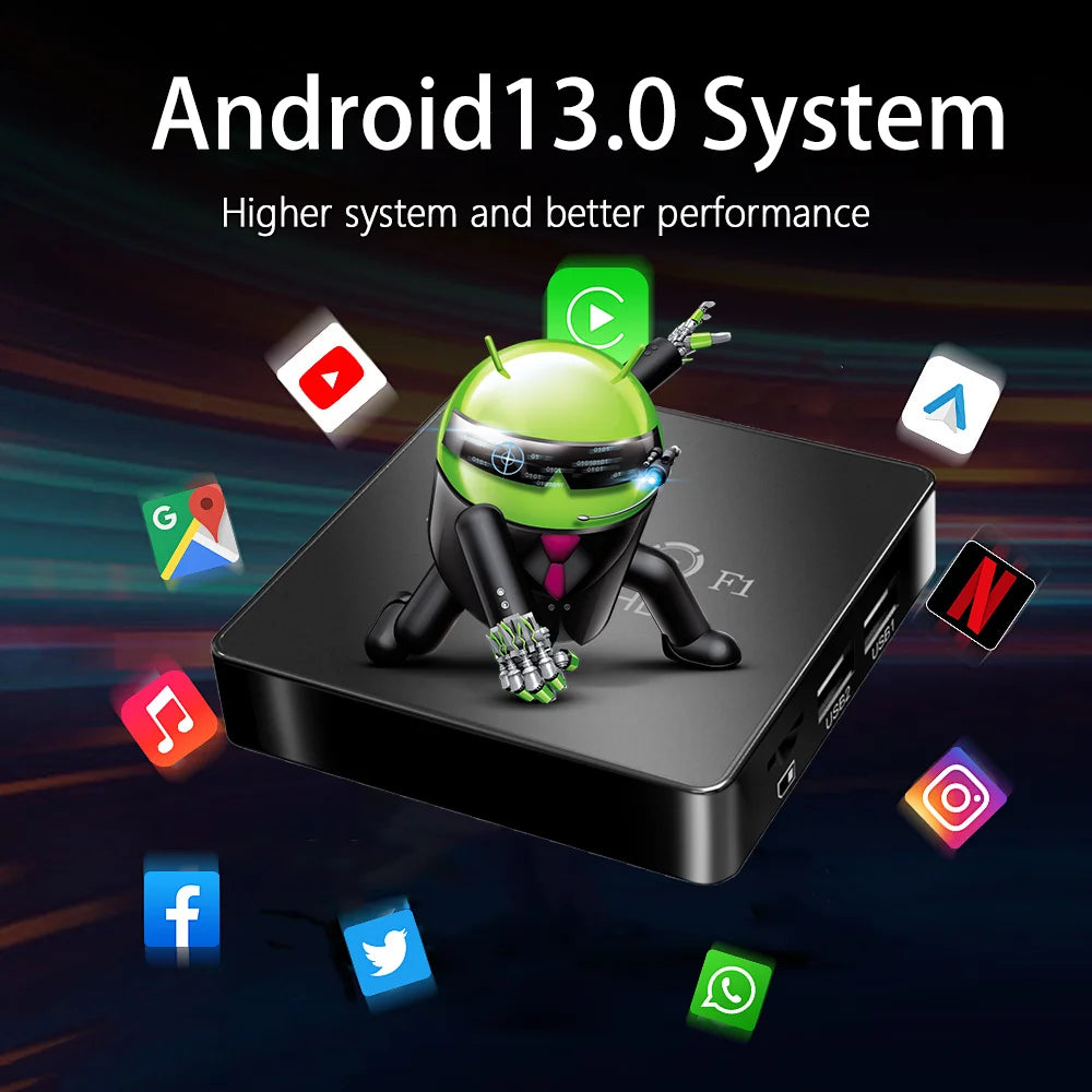 Android TV Box MX10 F1 – Android 13, 2GB RAM, 16GB, Wi-Fi 2.4G + Bluetooth 5.0