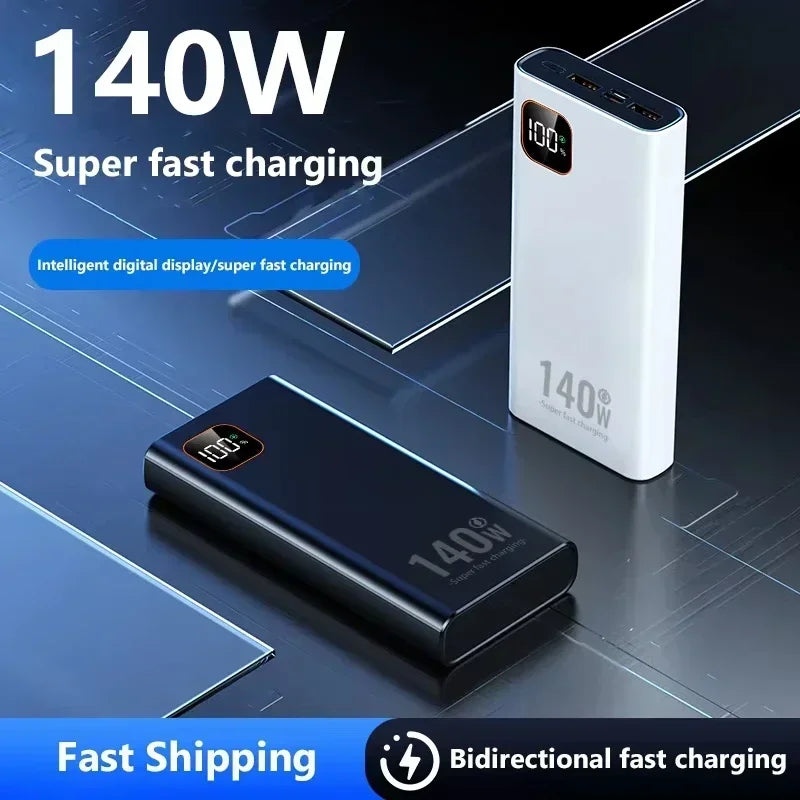 Power Bank Lenovo 140W – Carga Rápida, Pantalla Digital, hasta 200.000mAh