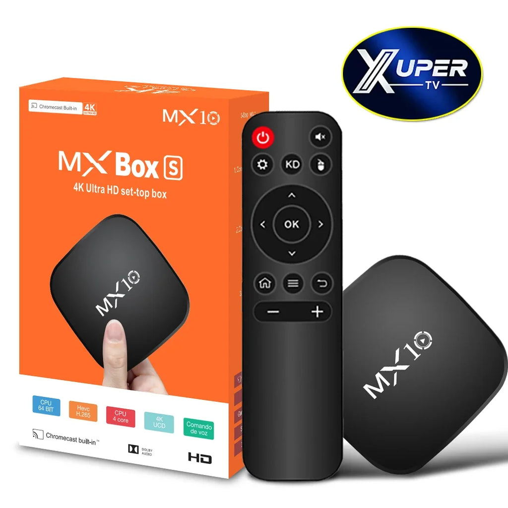 TV Box Android 4K – 4GB RAM, 64GB, WiFi, HDMI, Netflix, YouTube