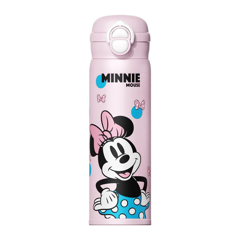 Termo Disney Mickey y Minnie | Botella Acero Inoxidable 500ml con Sorbete para Niños