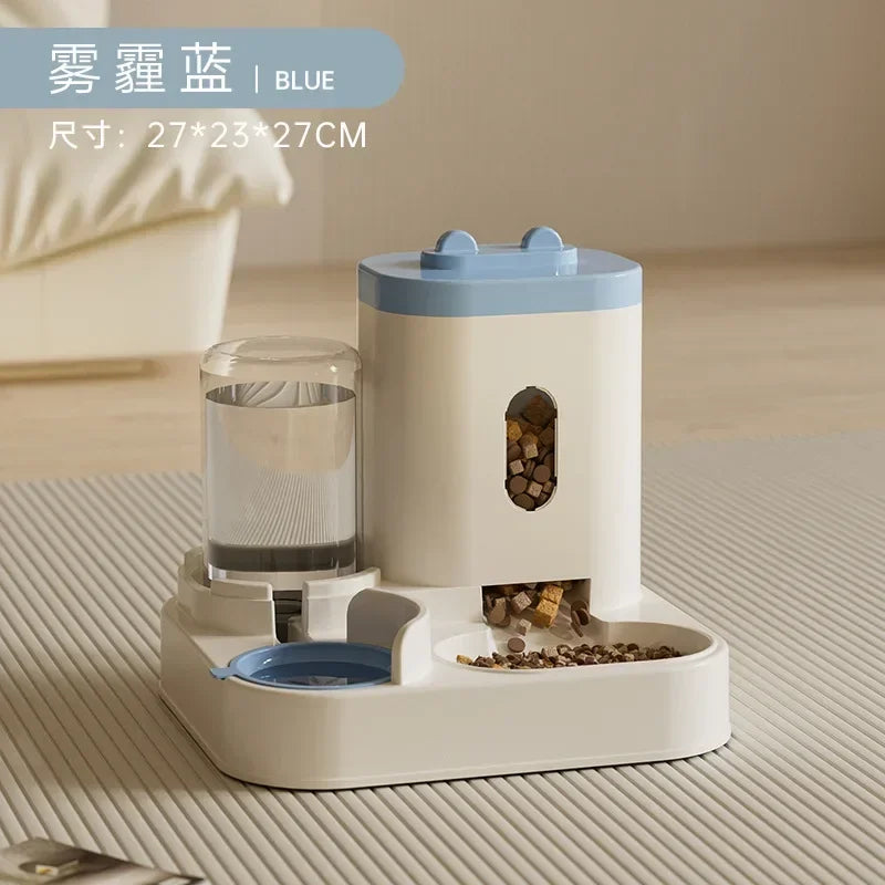 Alimentador Automático para Mascotas con Fuente de Agua y Dispensador