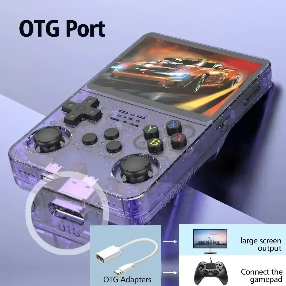 Consola Retro Portátil R36S – Pantalla IPS 3.5", 64GB/128GB/256GB, +15.000 Juegos