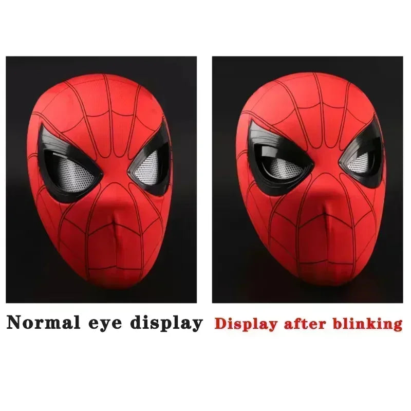 Máscara Cosplay Spiderman con Ojos Móviles – Talla Real, Ideal para Halloween