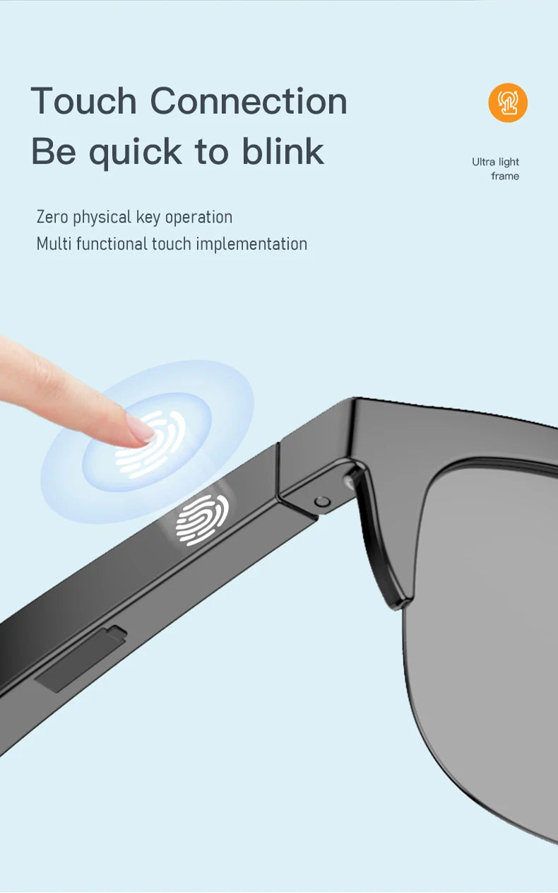 Lentes de Sol Inteligentes con Bluetooth 5.3 – Audífono, Llamadas y Protección UV