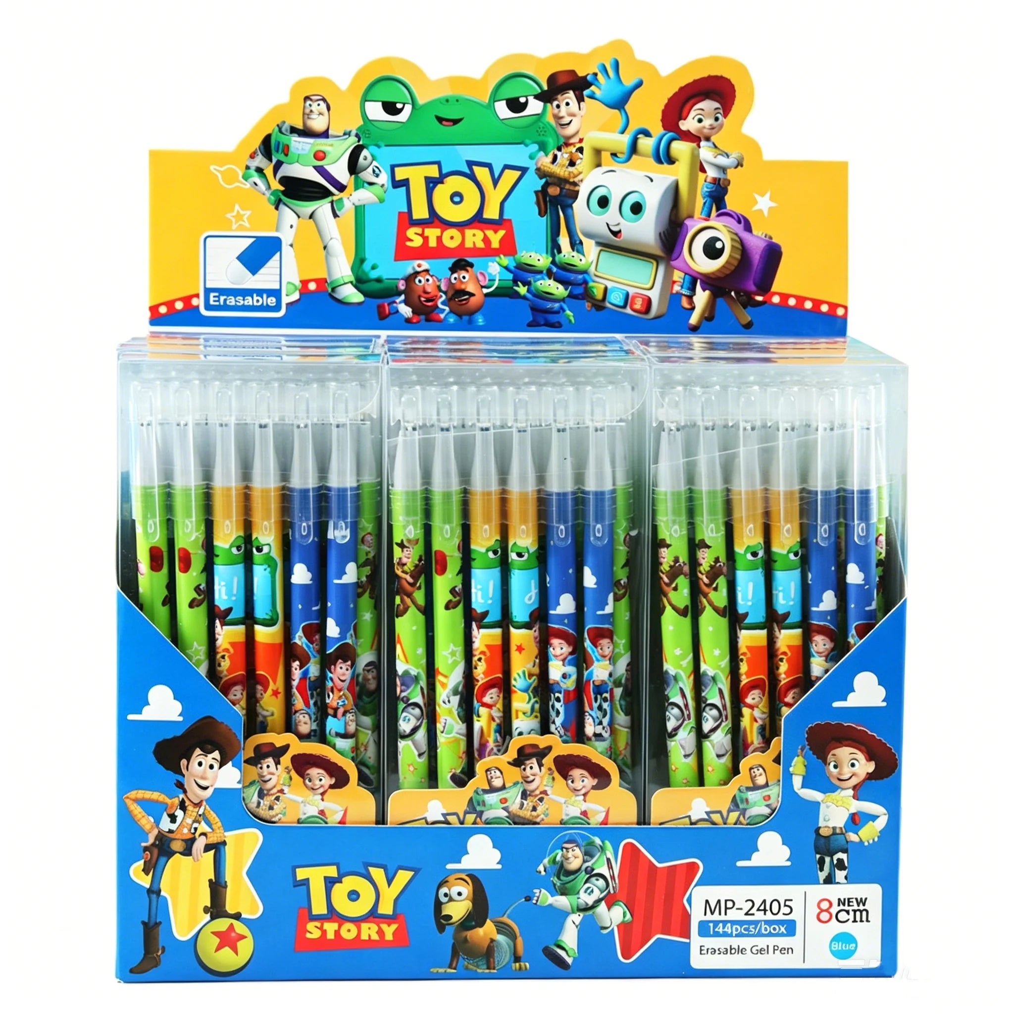 Set 6/24 Bolígrafos Borrables Toy Story – Tinta Azul 0,5 mm | Papelería