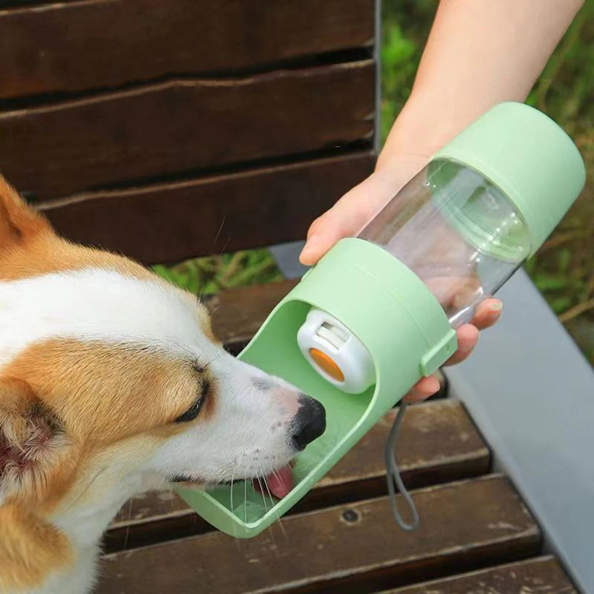 Botella de Agua Portátil para Perros y Gatos con Compartimento de Comida