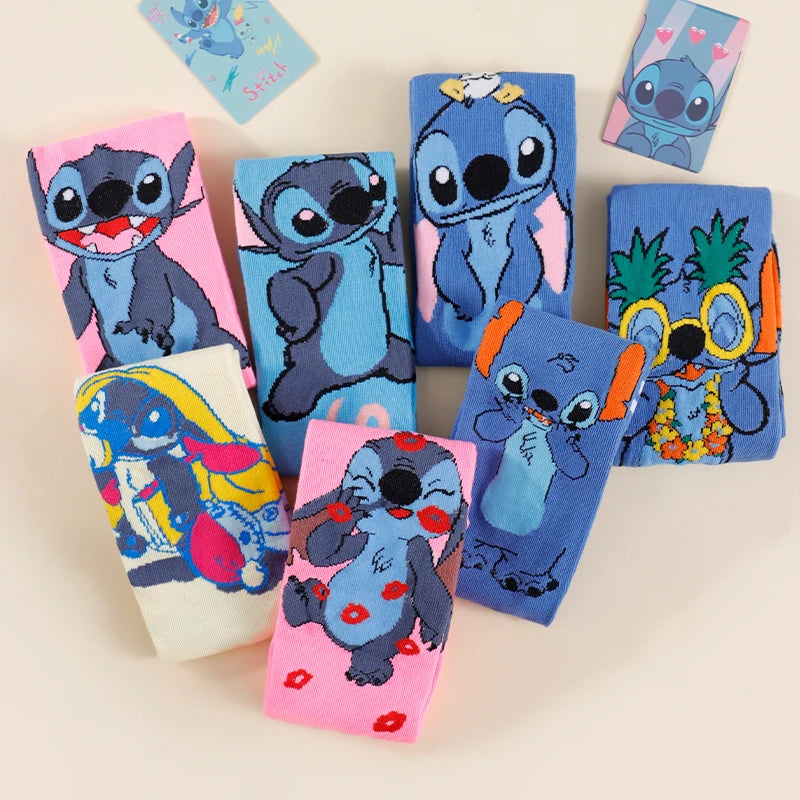 7 Pares Calcetines Stitch Disney – Diseño Grafiti para Hombre | Regalo