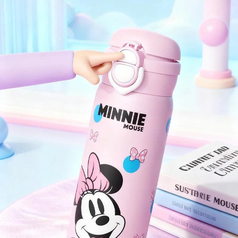 Termo Disney Mickey y Minnie | Botella Acero Inoxidable 500ml con Sorbete para Niños