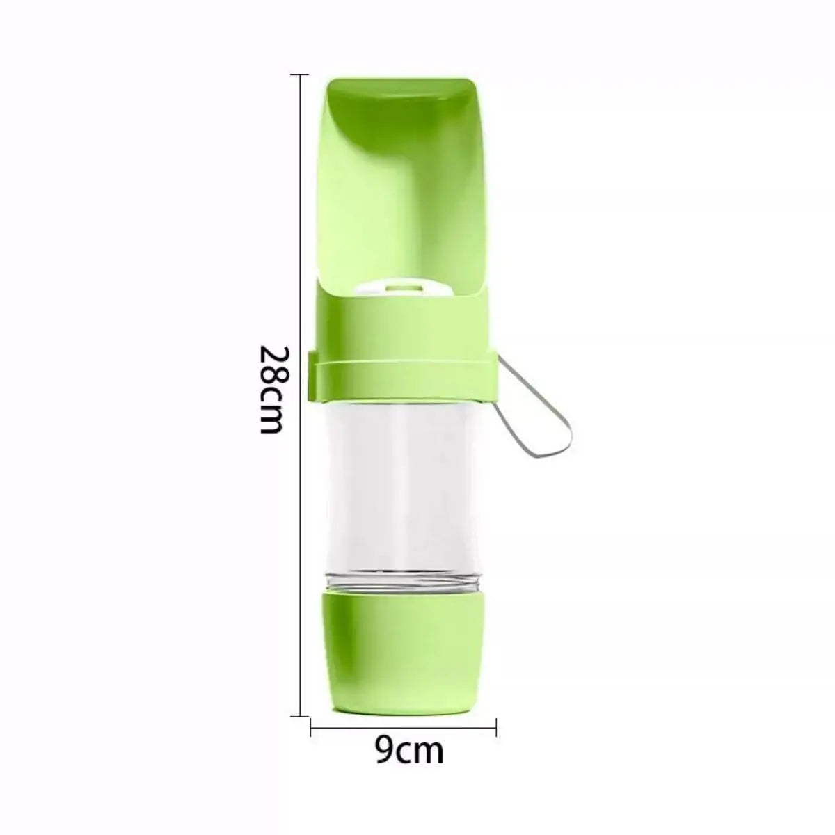 Botella de Agua Portátil para Perros y Gatos con Compartimento de Comida