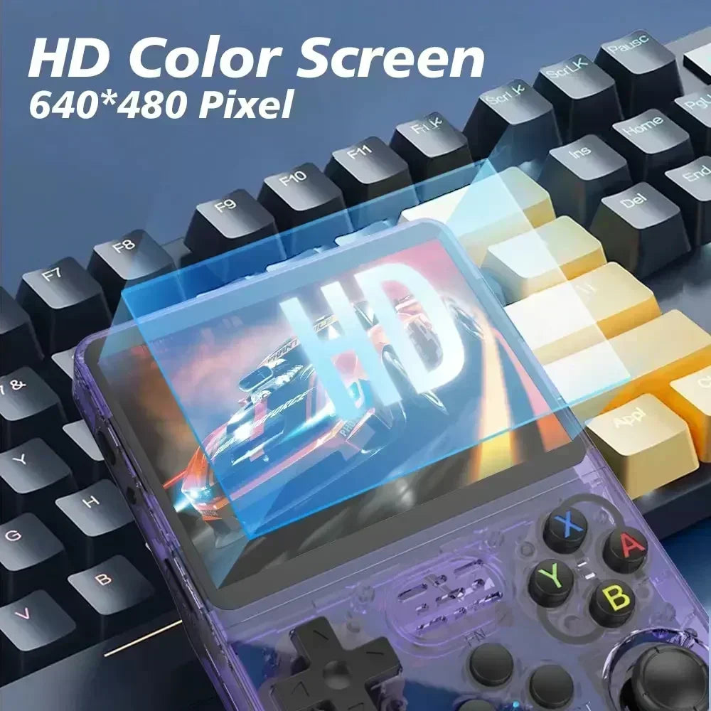 Consola Retro Portátil R36S – Pantalla IPS 3.5", 64GB/128GB/256GB, +15.000 Juegos
