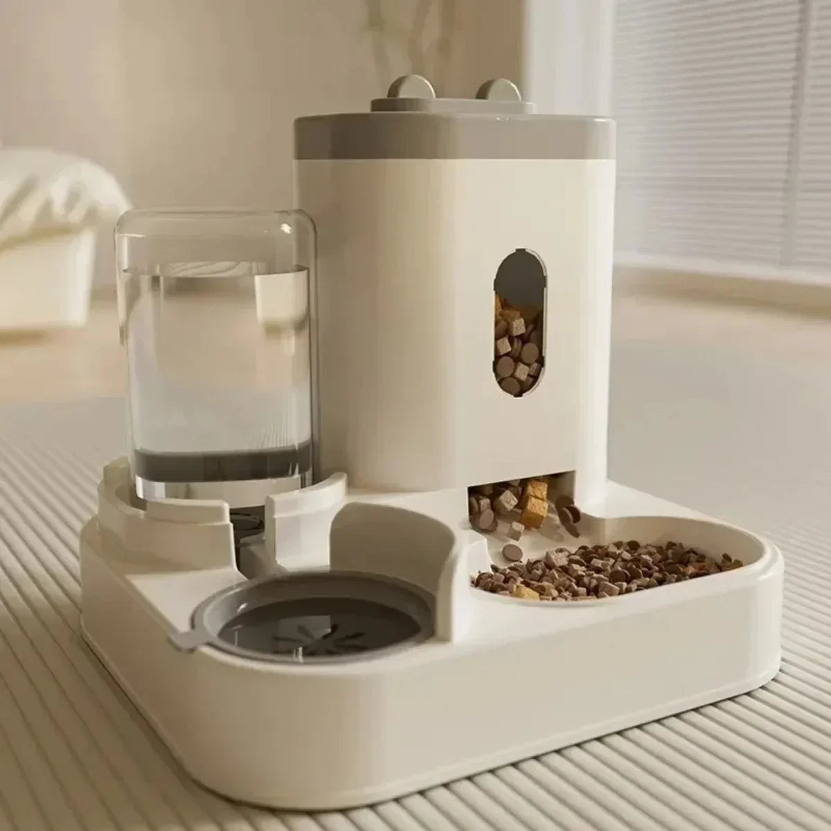 Alimentador Automático para Mascotas con Fuente de Agua y Dispensador