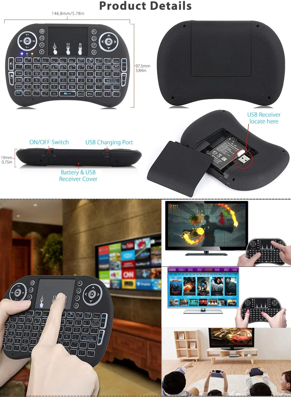 Android TV Box MX10 F1 – Android 13, 2GB RAM, 16GB, Wi-Fi 2.4G + Bluetooth 5.0
