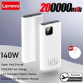 Power Bank Lenovo 140W – Carga Rápida, Pantalla Digital, hasta 200.000mAh