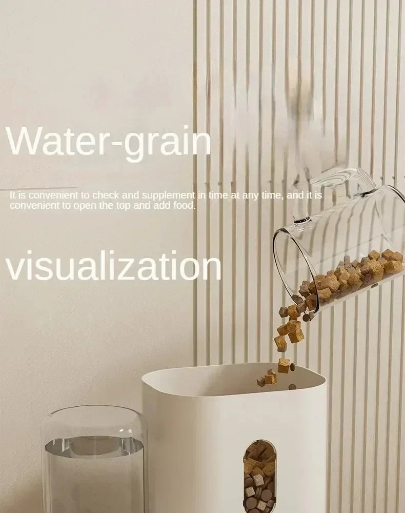 Alimentador Automático para Mascotas con Fuente de Agua y Dispensador
