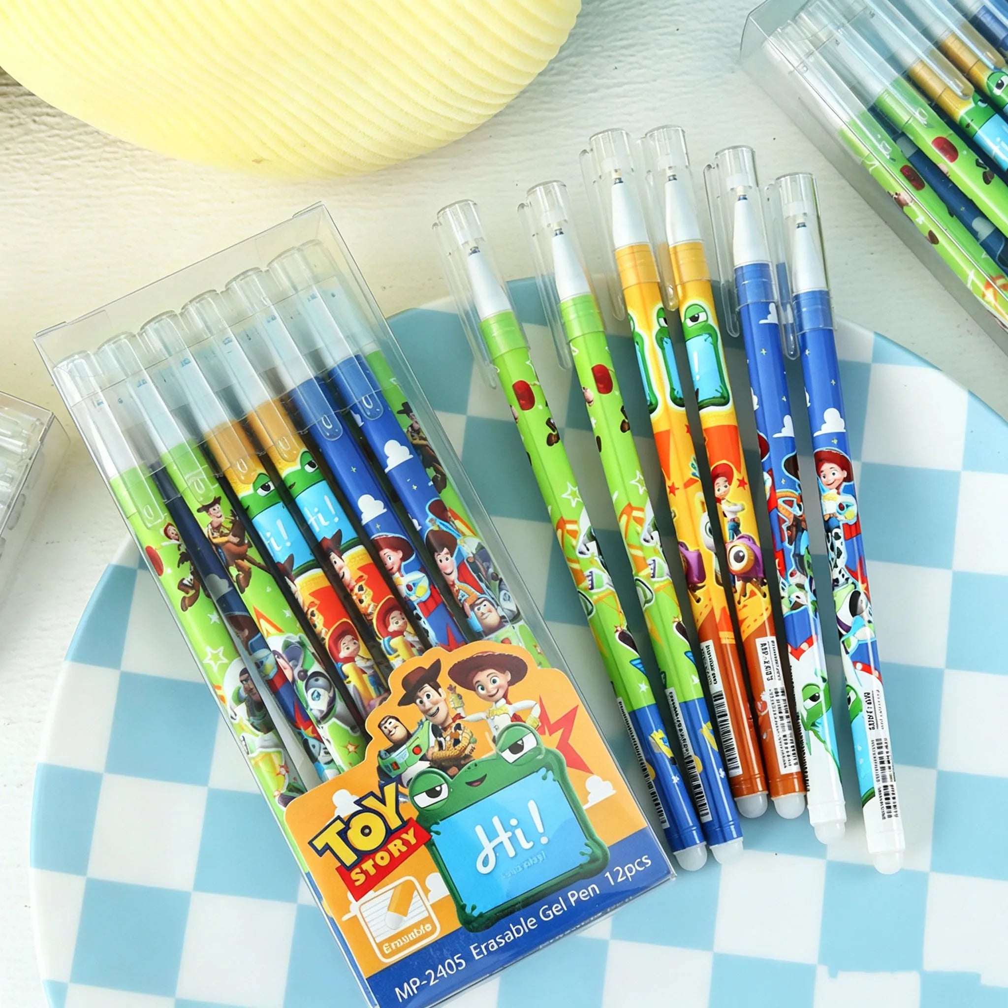Set 6/24 Bolígrafos Borrables Toy Story – Tinta Azul 0,5 mm | Papelería