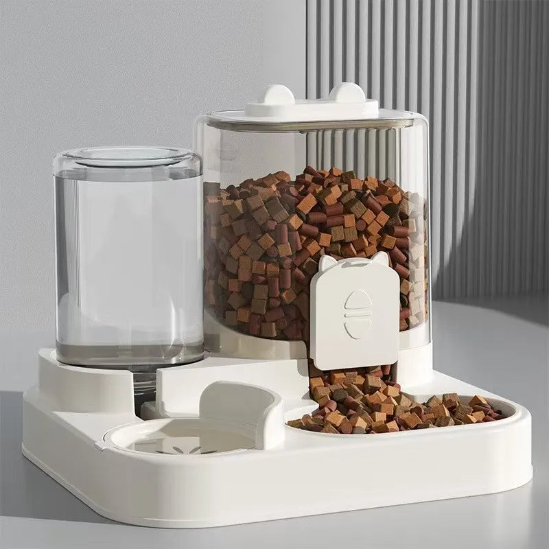 Alimentador Automático para Mascotas con Fuente de Agua y Dispensador