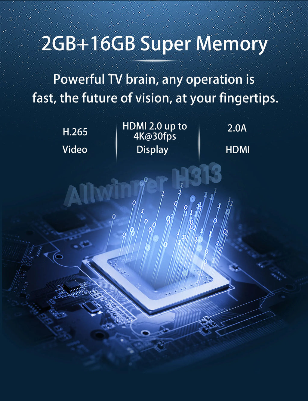 Android TV Box MX10 F1 – Android 13, 2GB RAM, 16GB, Wi-Fi 2.4G + Bluetooth 5.0
