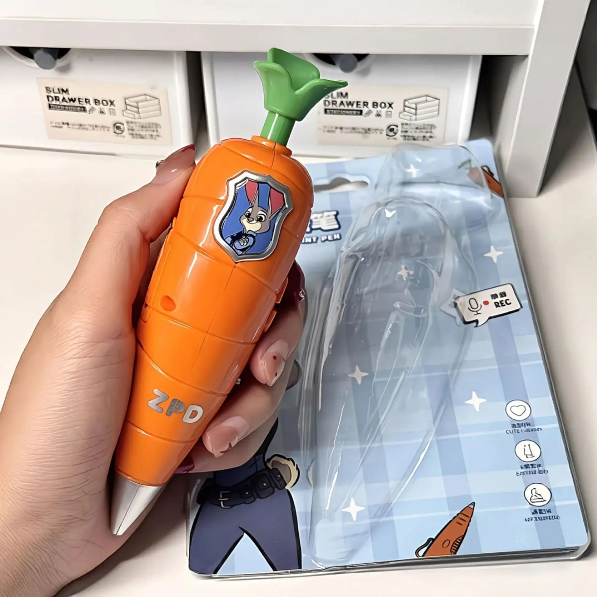 Bolígrafo Judy Hopps Zootopia 2 con Grabadora de Voz y Ventilador 2 en 1