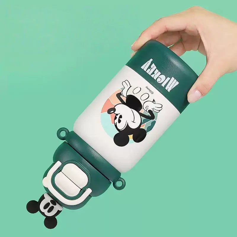 Termo Disney 500ml | Botella Térmica Acero Inoxidable con Tapa Pop-up y Cuerda | Lotso, Mickey, Elsa