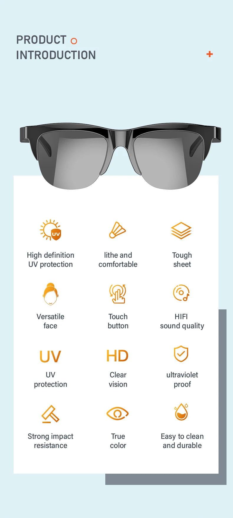 Lentes de Sol Inteligentes con Bluetooth 5.3 – Audífono, Llamadas y Protección UV